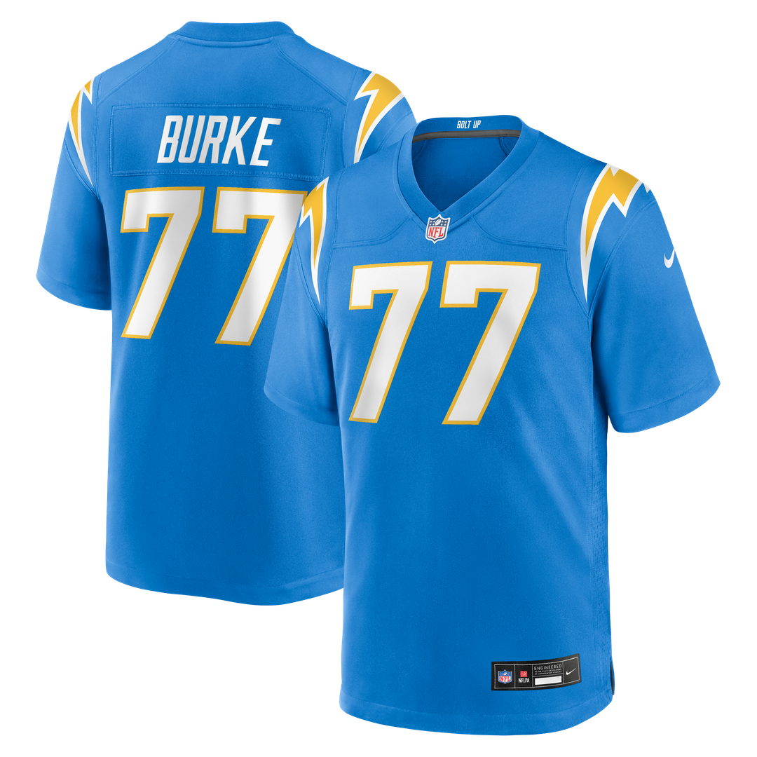 Los Angeles Chargers Travis Burke Powder Blue Team Game Jersey