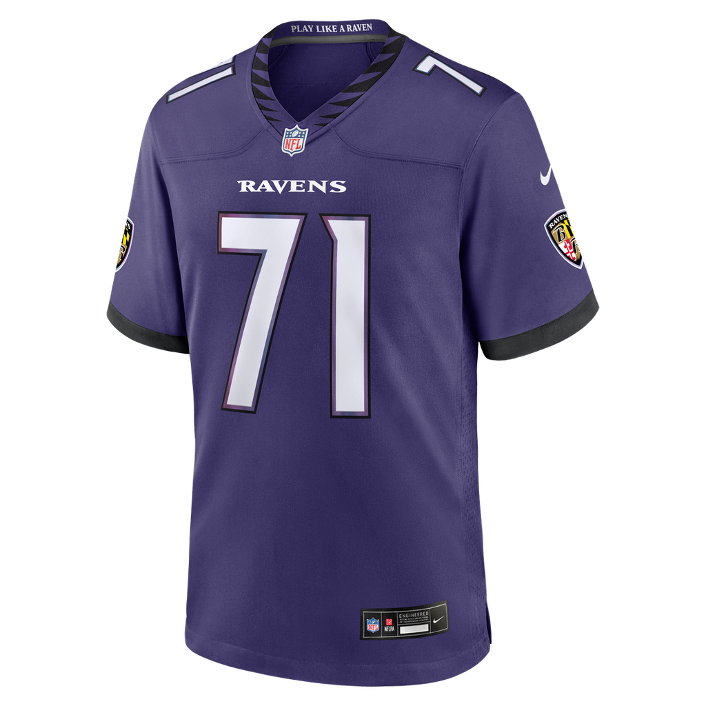 Baltimore Ravens Olaivavega Ioane Purple Team Game Jersey
