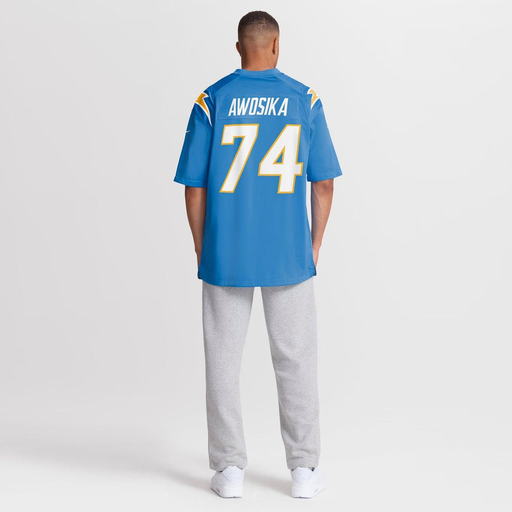 Los Angeles Chargers Kayode Awosika Powder Blue Team Game Jersey