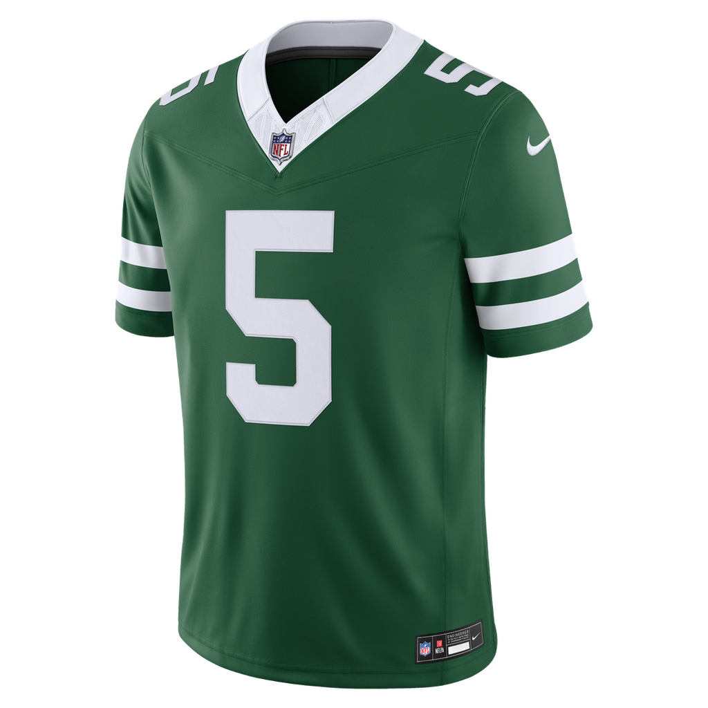 New York Jets Garrett Wilson Legacy Green Team Vapor F.U.S.E. Stitched Limited Jersey