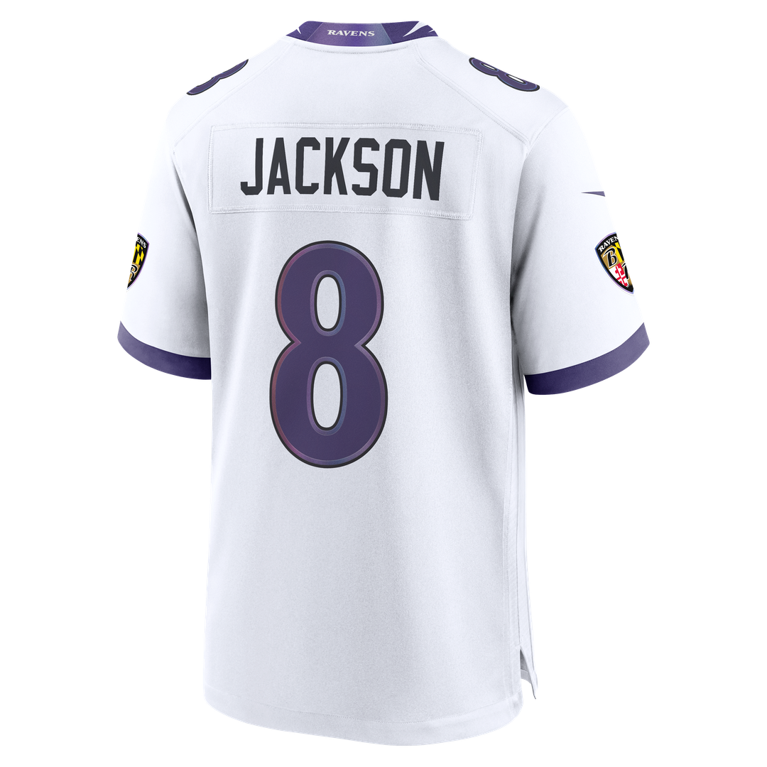 Baltimore Ravens Lamar Jackson White Game Jersey