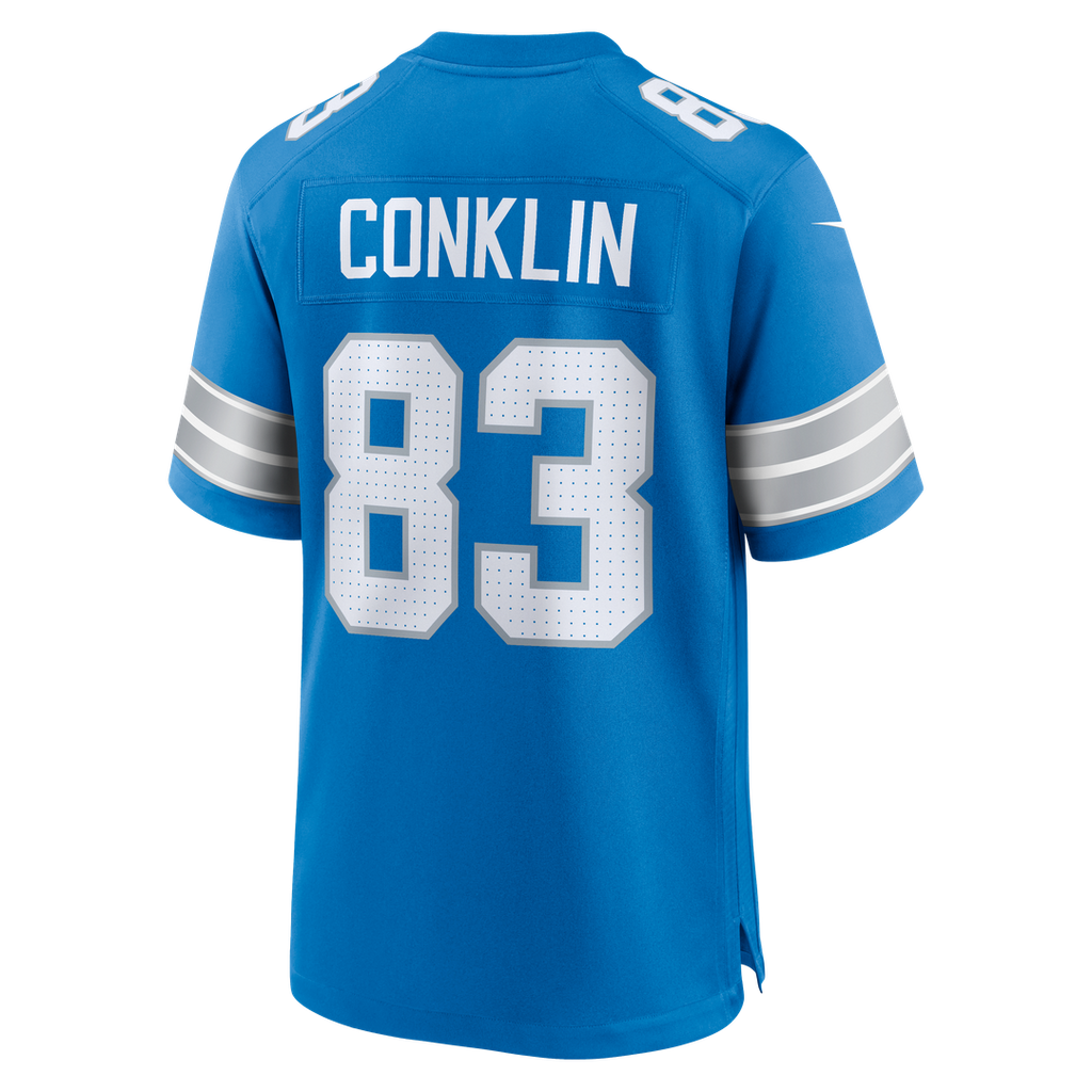 Detroit Lions Tyler Conklin Blue Team Game Jersey