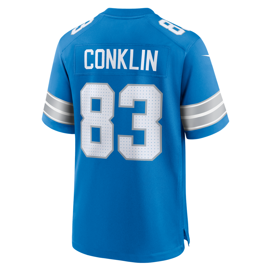 Detroit Lions Tyler Conklin Blue Team Game Jersey
