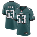 Philadelphia Eagles Zack Baun Midnight Green Team Game Jersey