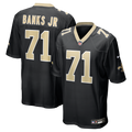 New Orleans Saints Kelvin Banks Jr. Black Game Player Jersey