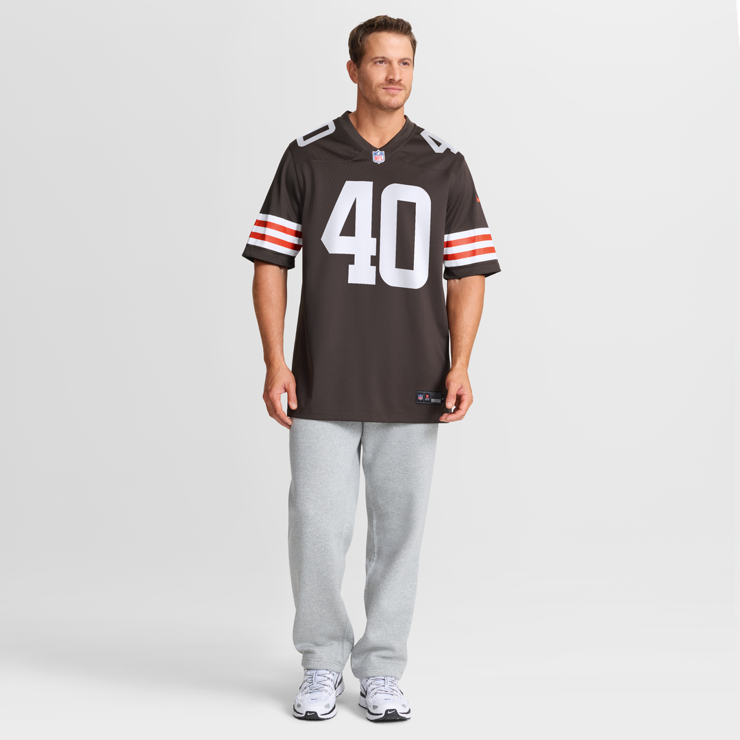 Cleveland Browns Nathaniel Watson Brown Team Game Jersey