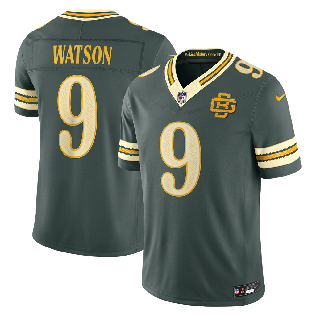 Green Bay Packers Christian Watson Green 2026 Rivalries Collection Stitched Limited Jersey