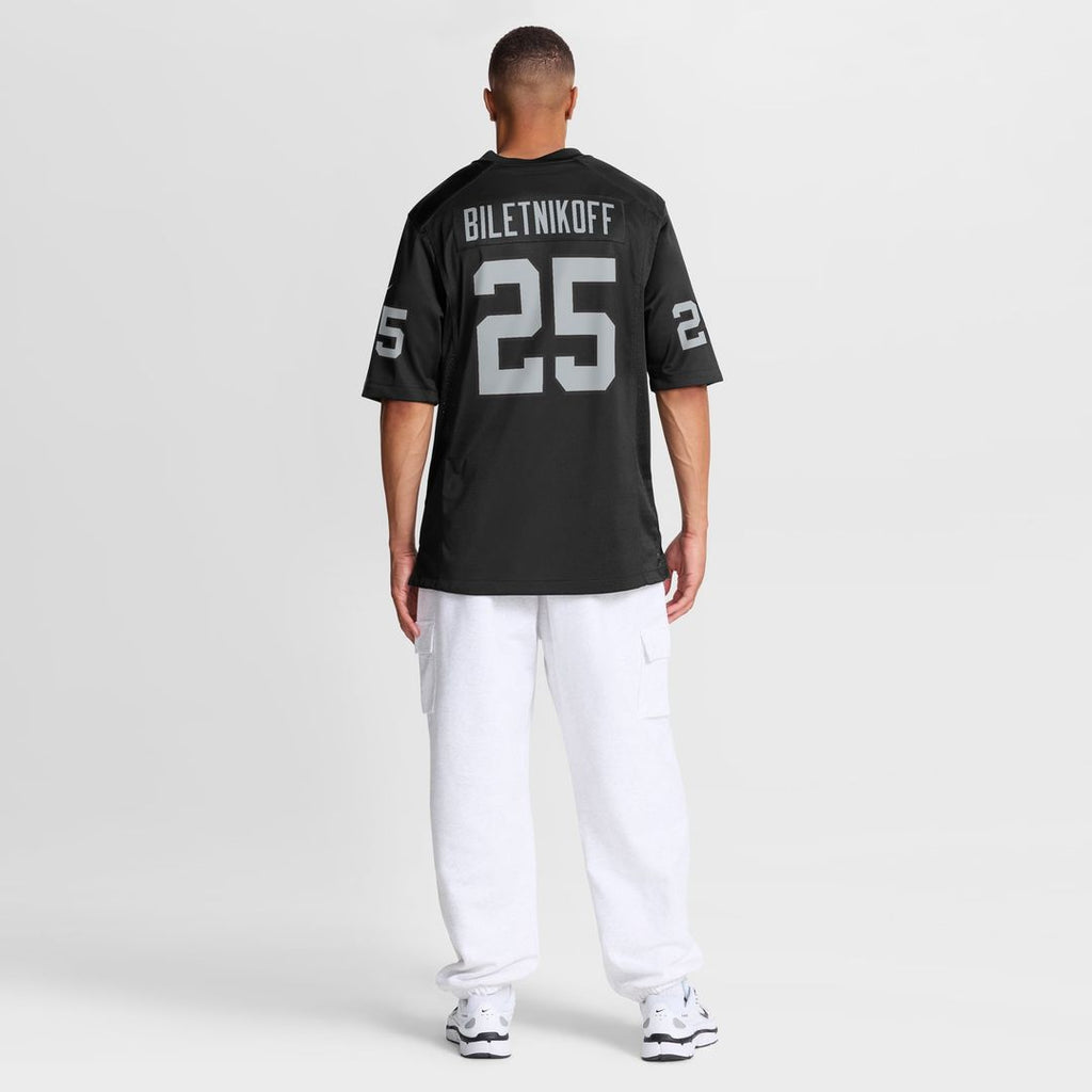 Las Vegas Raiders Fred Biletnikoff Black Game Retired Player Jersey