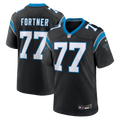 Carolina Panthers Luke Fortner Black Team Game Jersey