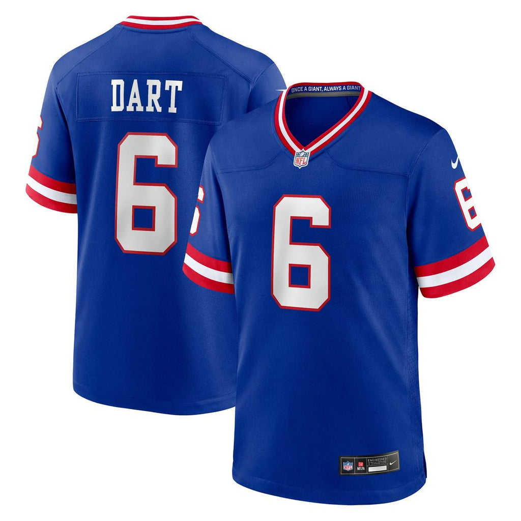 New York Giants Jaxson Dart Royal Alternate 2 Classic Game Jersey