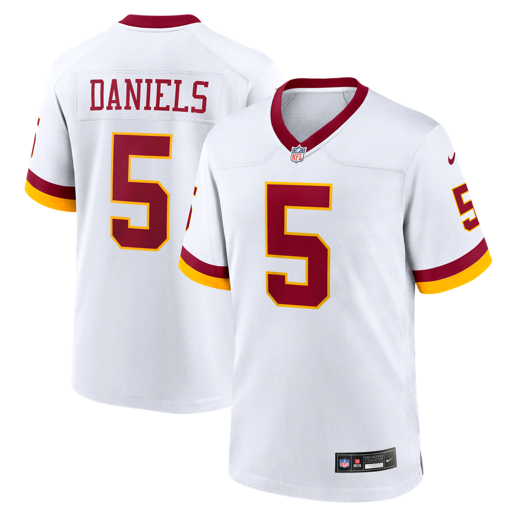 Washington Commanders Jayden Daniels White Game Super Bowl Era Jersey