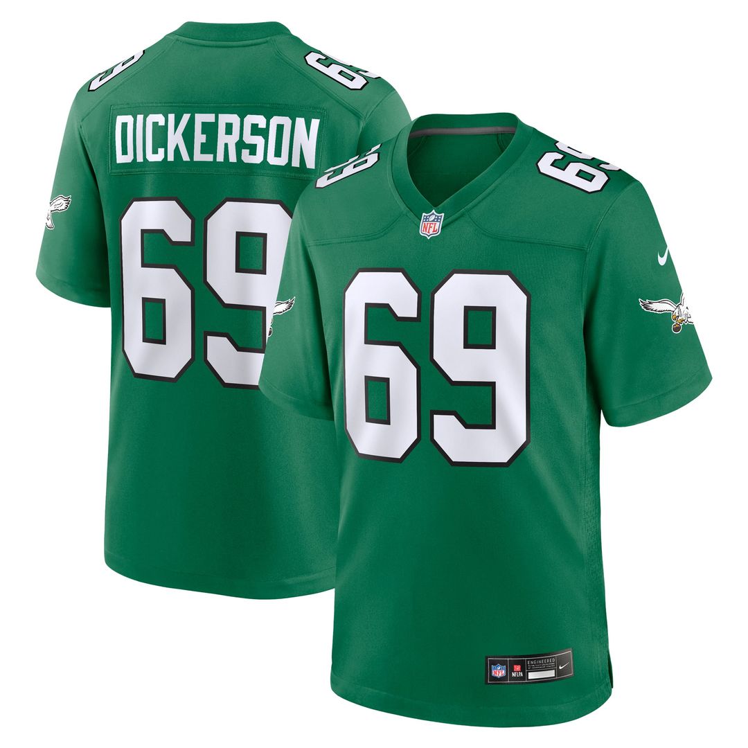 Philadelphia Eagles Landon Dickerson Kelly Green Alternate Game Jersey