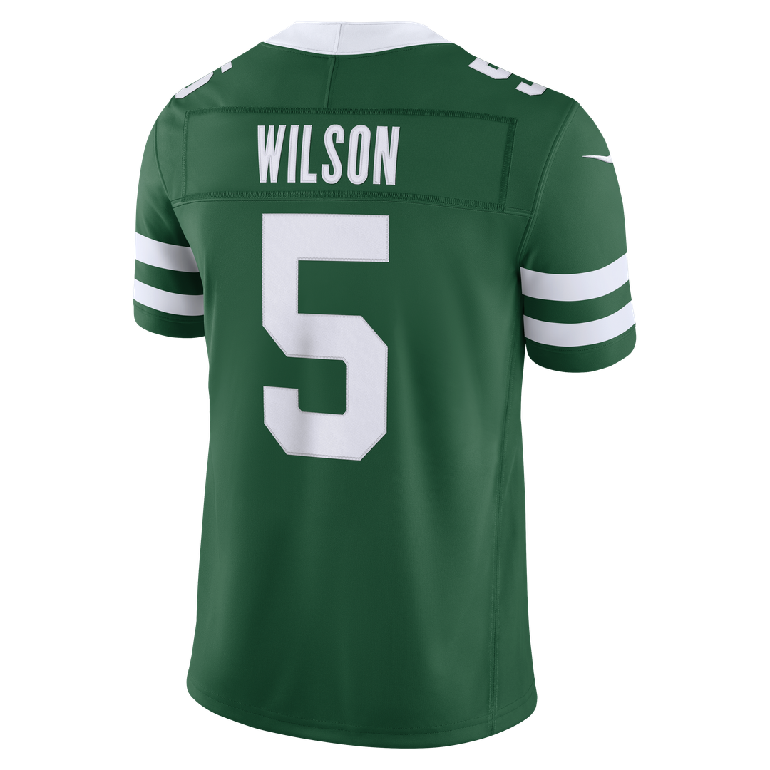 New York Jets Garrett Wilson Legacy Green Team Vapor F.U.S.E. Stitched Limited Jersey