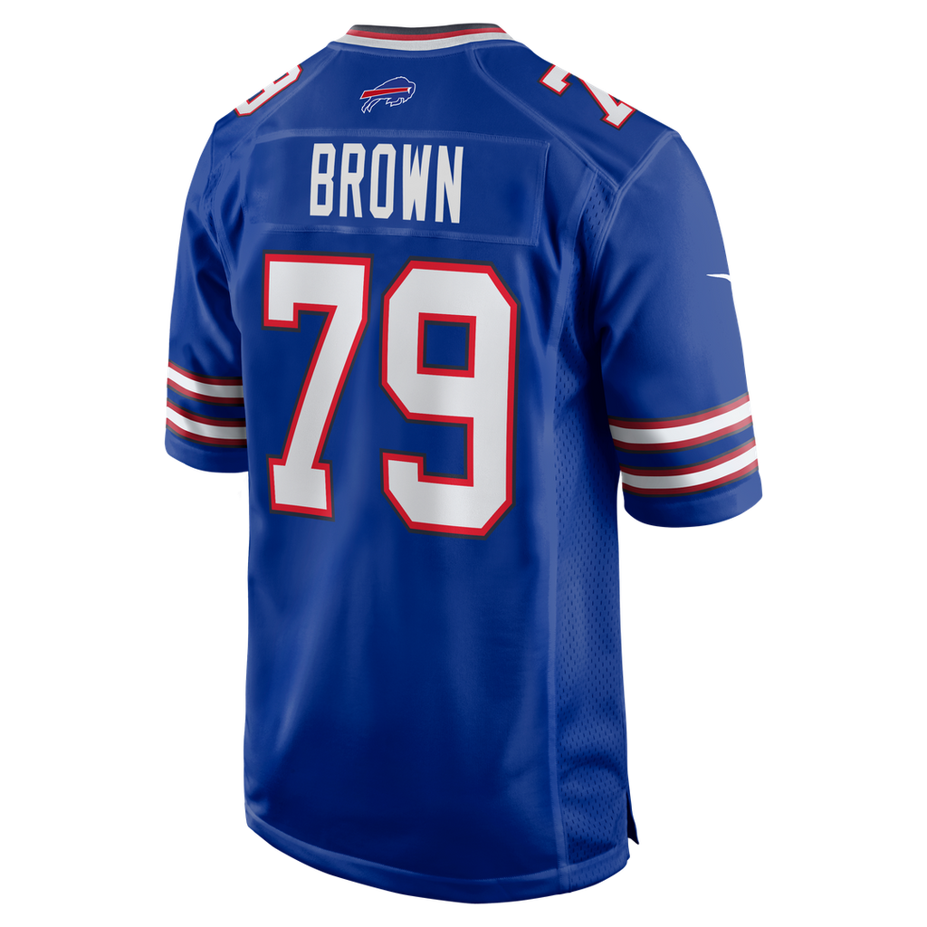 Buffalo Bills Ruben Brown Royal Game Retired Player Jersey