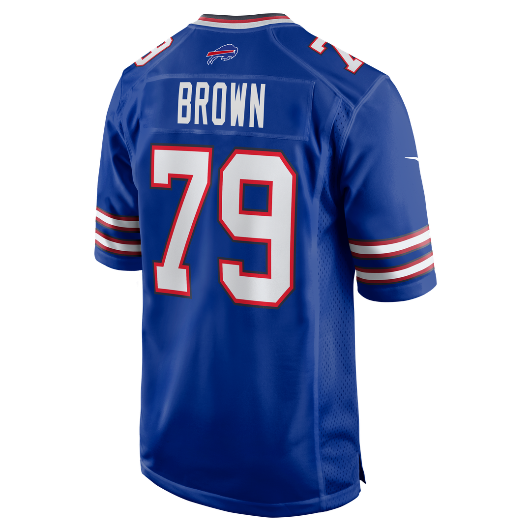 Buffalo Bills Ruben Brown Royal Game Retired Player Jersey