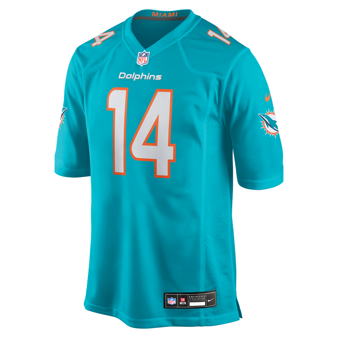 Miami Dolphins Quinn Ewers Aqua Team Game Jersey