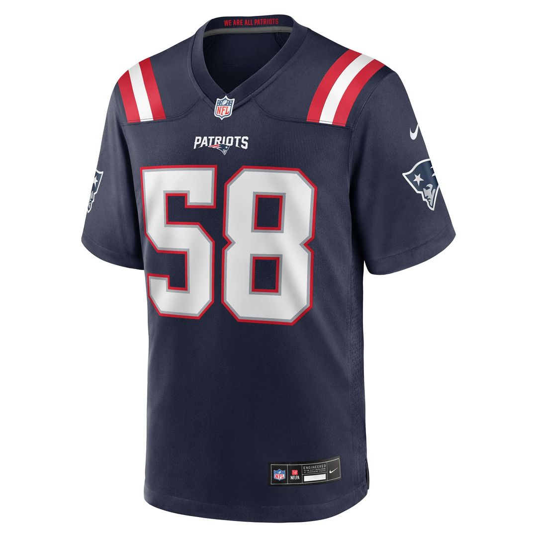New England Patriots Jared Wilson Navy Team Game Jersey