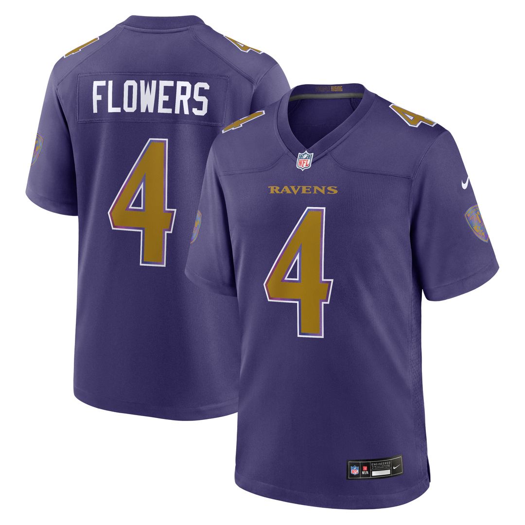Baltimore Ravens Zay Flowers Black Alternate Game Jersey
