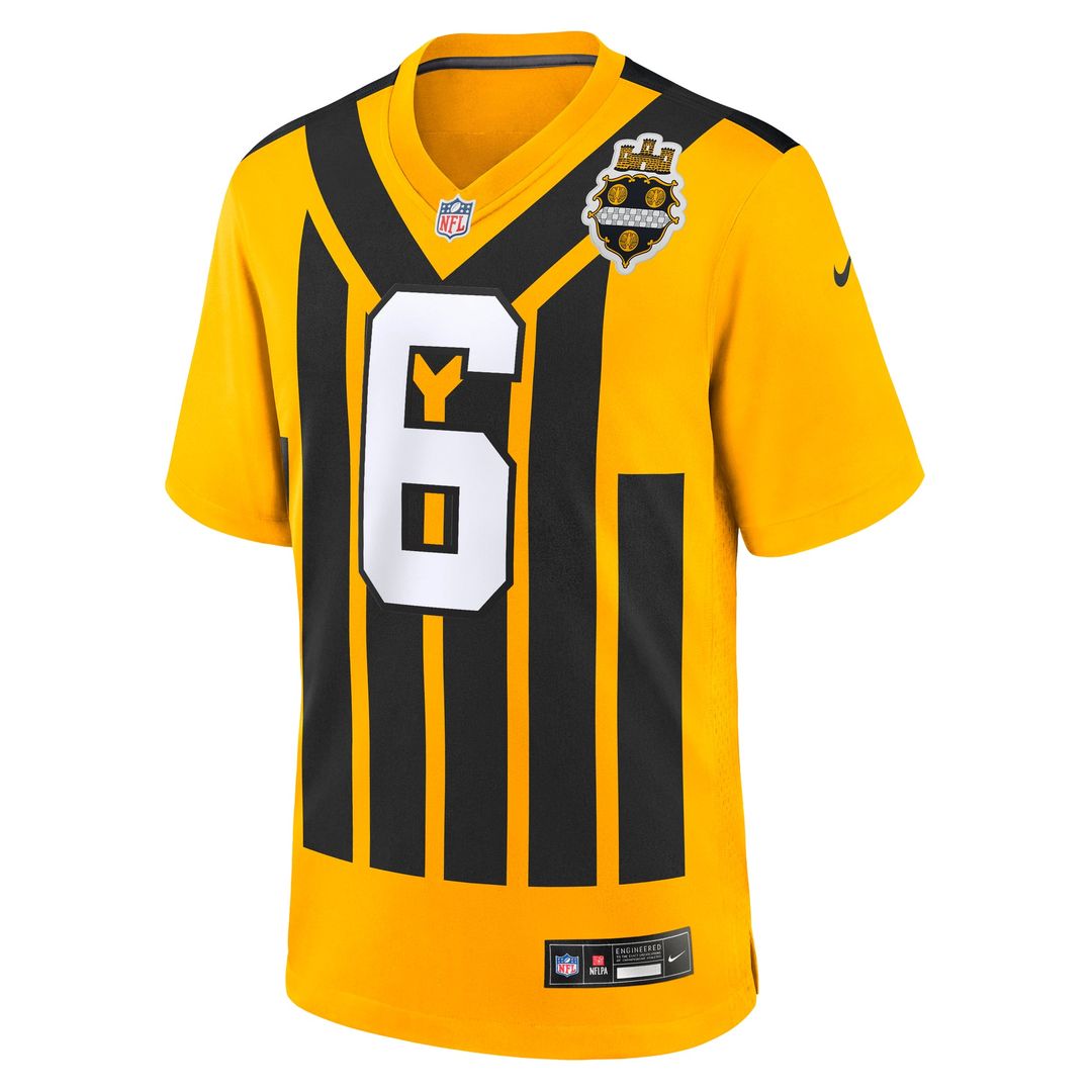 Pittsburgh Steelers Patrick Queen Black Game Player Jersey