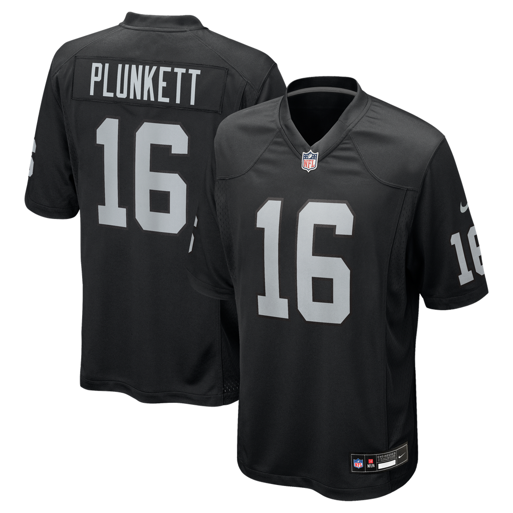 Las Vegas Raiders Jim Plunkett Black Game Retired Player Jersey