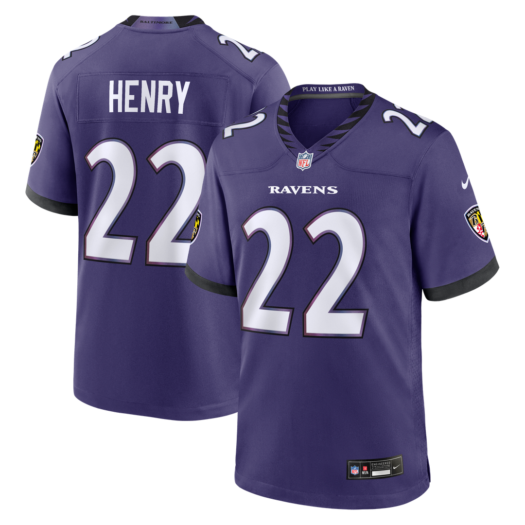 Baltimore Ravens Derrick Henry Purple Team Game Jersey