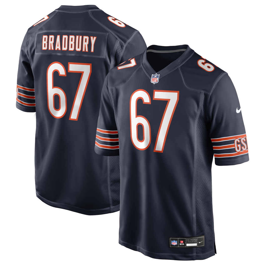 Chicago Bears Garrett Bradbury Navy Team Game Jersey