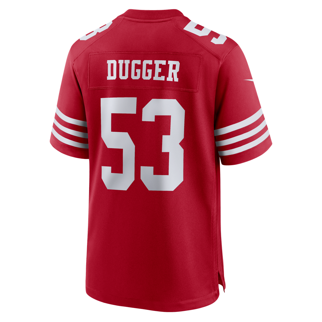 San Francisco 49ers Jaden Dugger III Scarlet Team Game Jersey