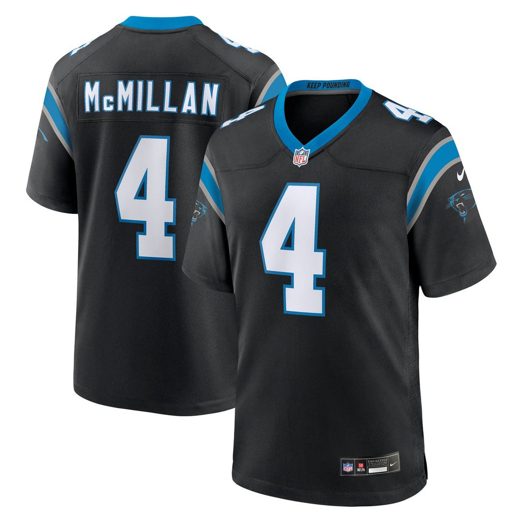 Carolina Panthers Tetairoa McMillan Black Team Game Jersey