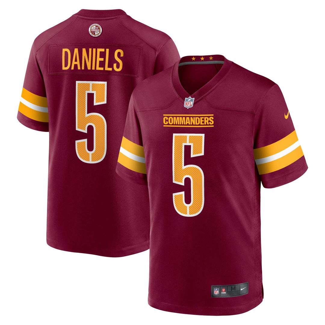 Washington Commanders Jayden Daniels Black Alternate Game Player Jersey