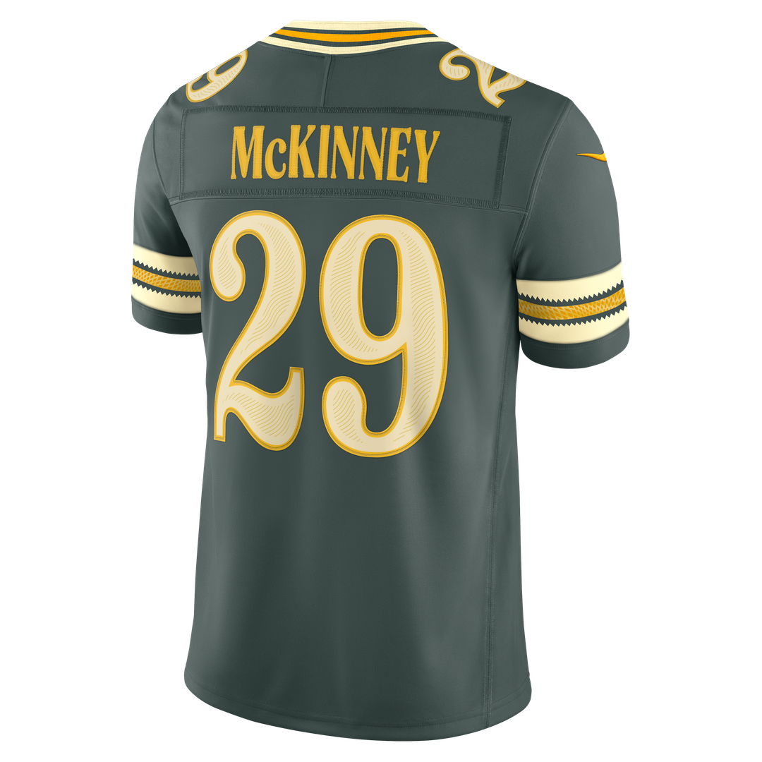 Green Bay Packers Xavier McKinney Green 2026 Rivalries Collection Stitched Limited Jersey
