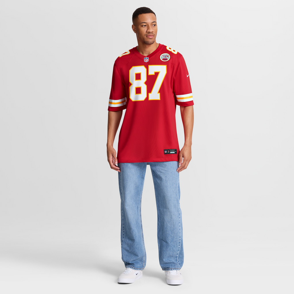 Kansas City Chiefs Travis Kelce White Player Game Jersey