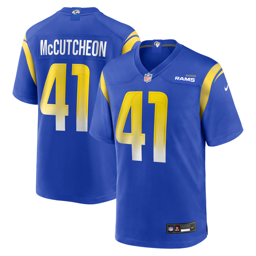 Los Angeles Rams Cameron McCutcheon Royal Game Jersey