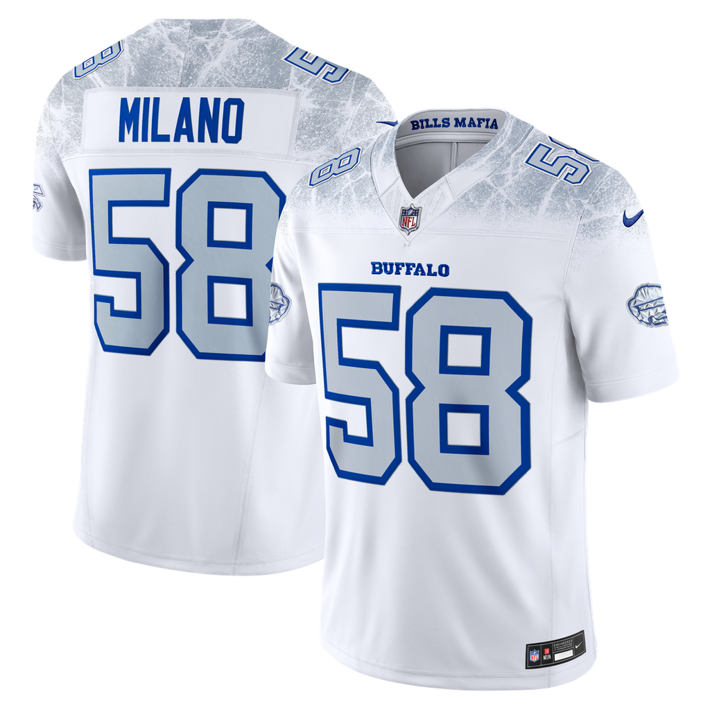 Buffalo Bills Matt Milano White Rivalries Collection Stitched Limited Jersey