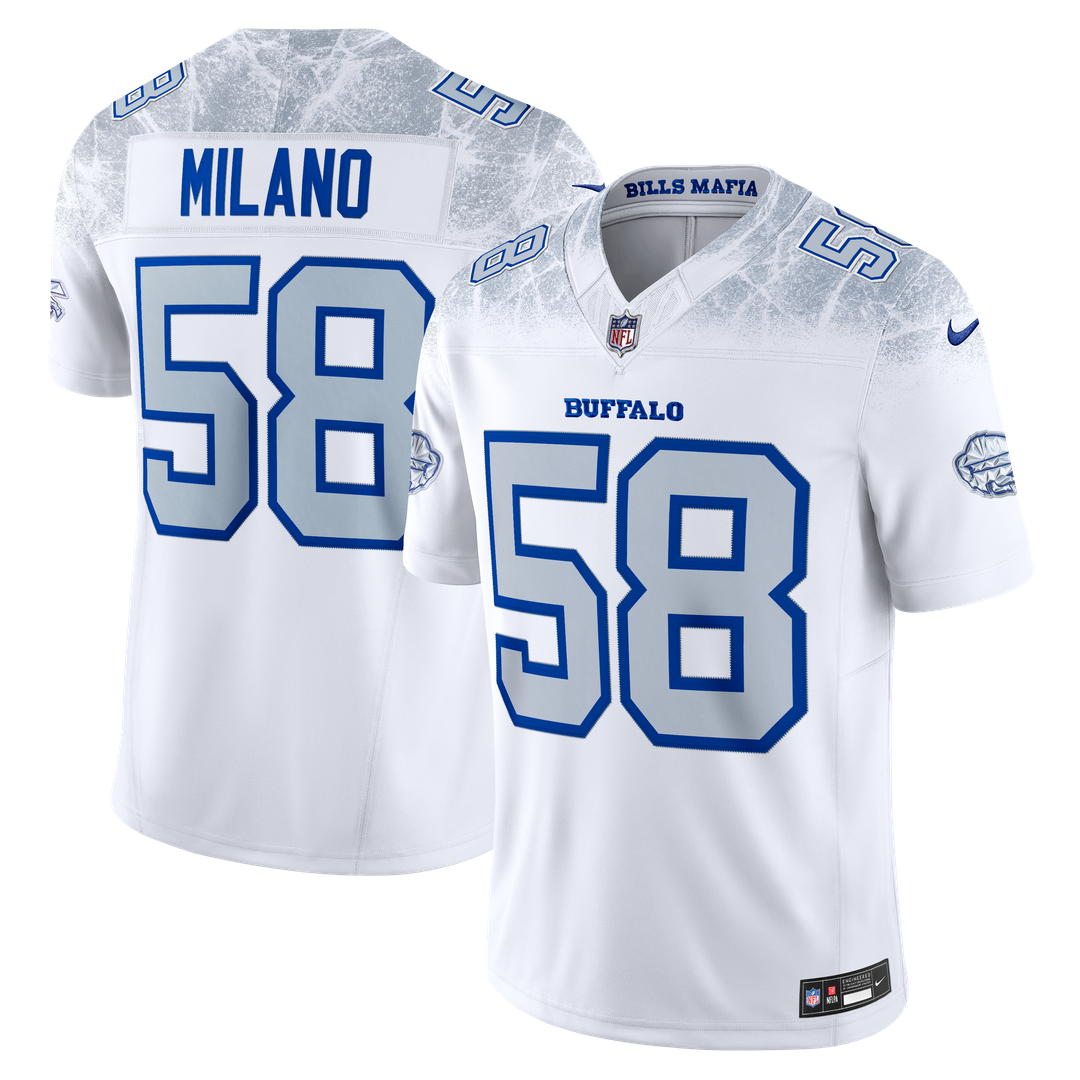 Buffalo Bills Matt Milano White Rivalries Collection Stitched Limited Jersey