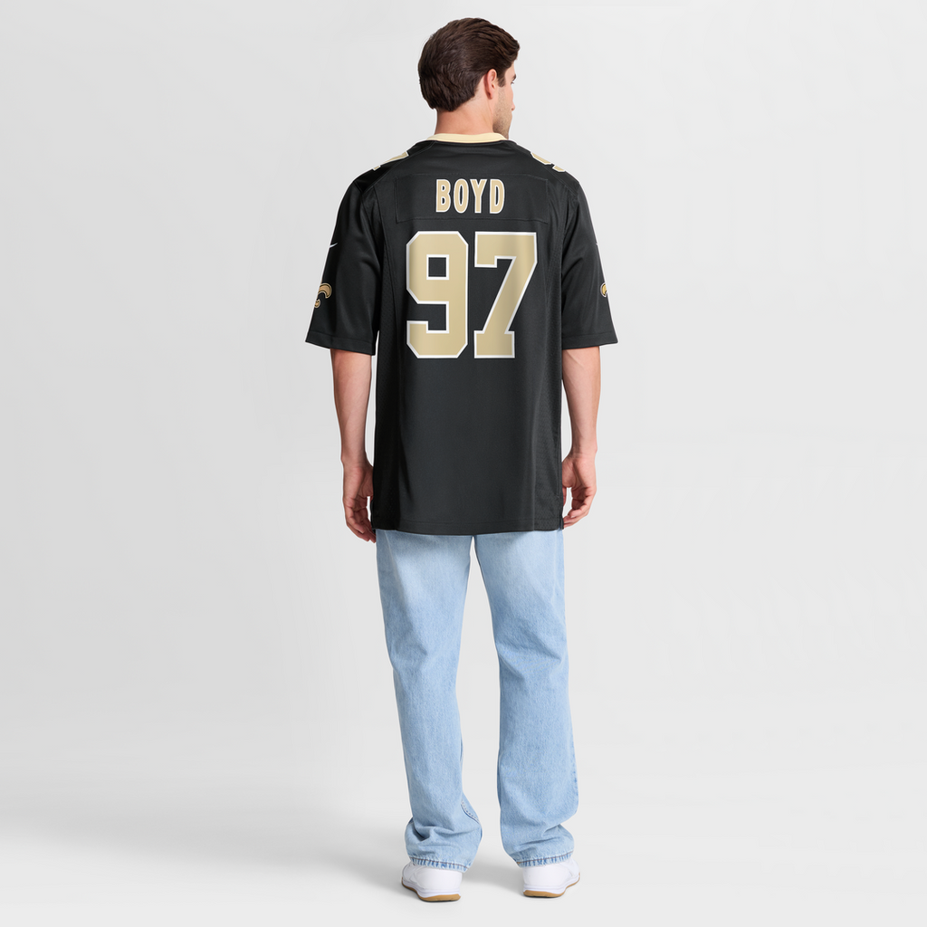 New Orleans Saints Khristian Boyd Black Game Jersey