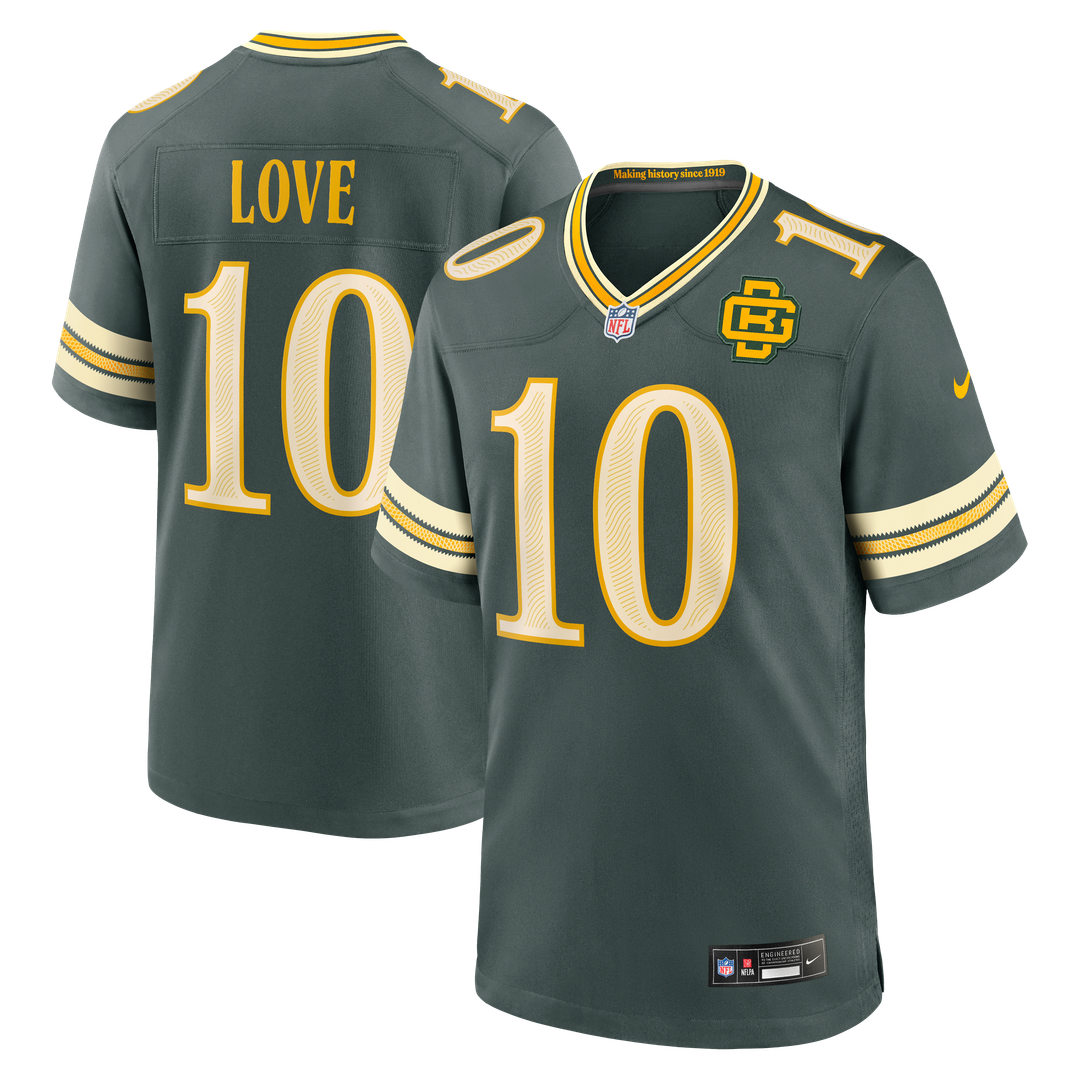 Green Bay Packers Jordan Love Green 2026 Rivalries Collection Game Jersey