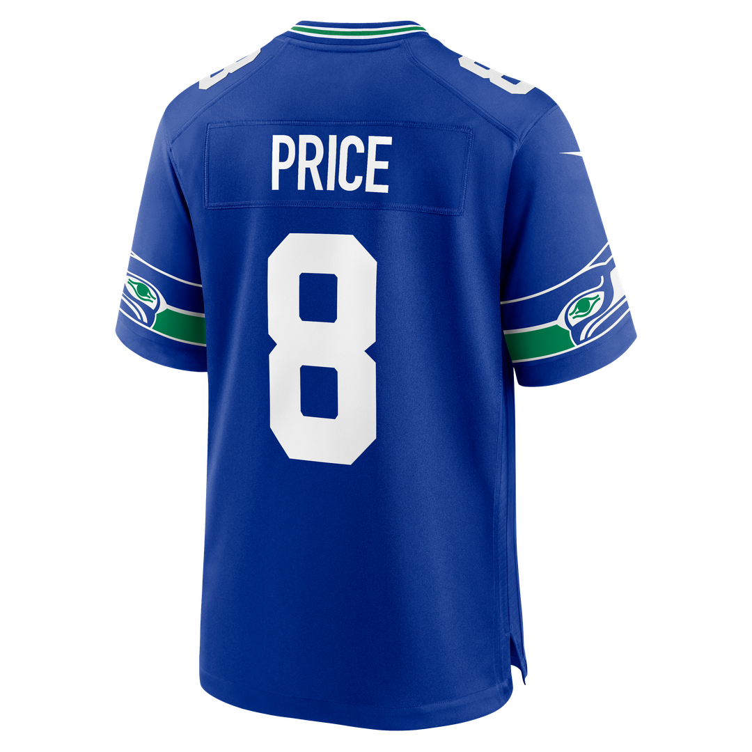 Seattle Seahawks Jadarian Price College Navy Team Game Jersey