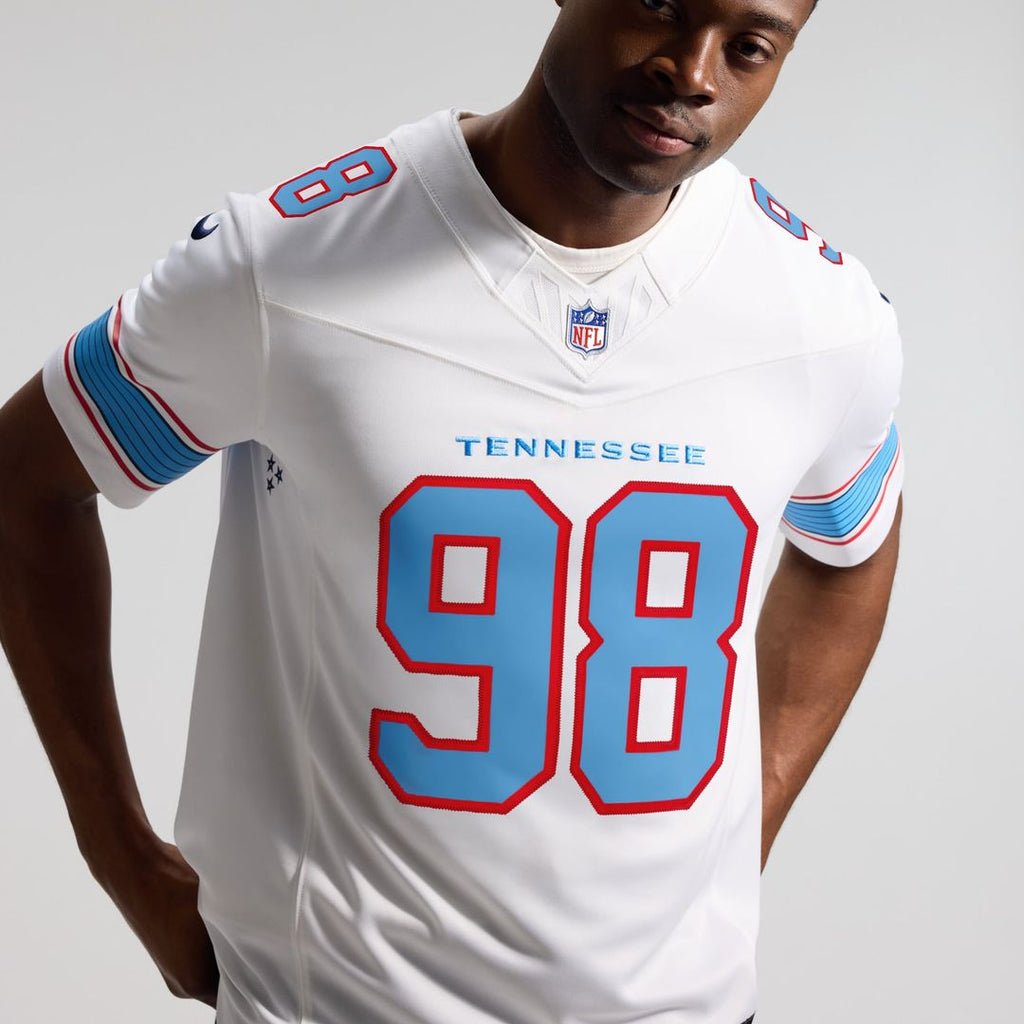 Tennessee Titans Jeffery Simmons White Vapor F.U.S.E. Stitched Limited Jersey
