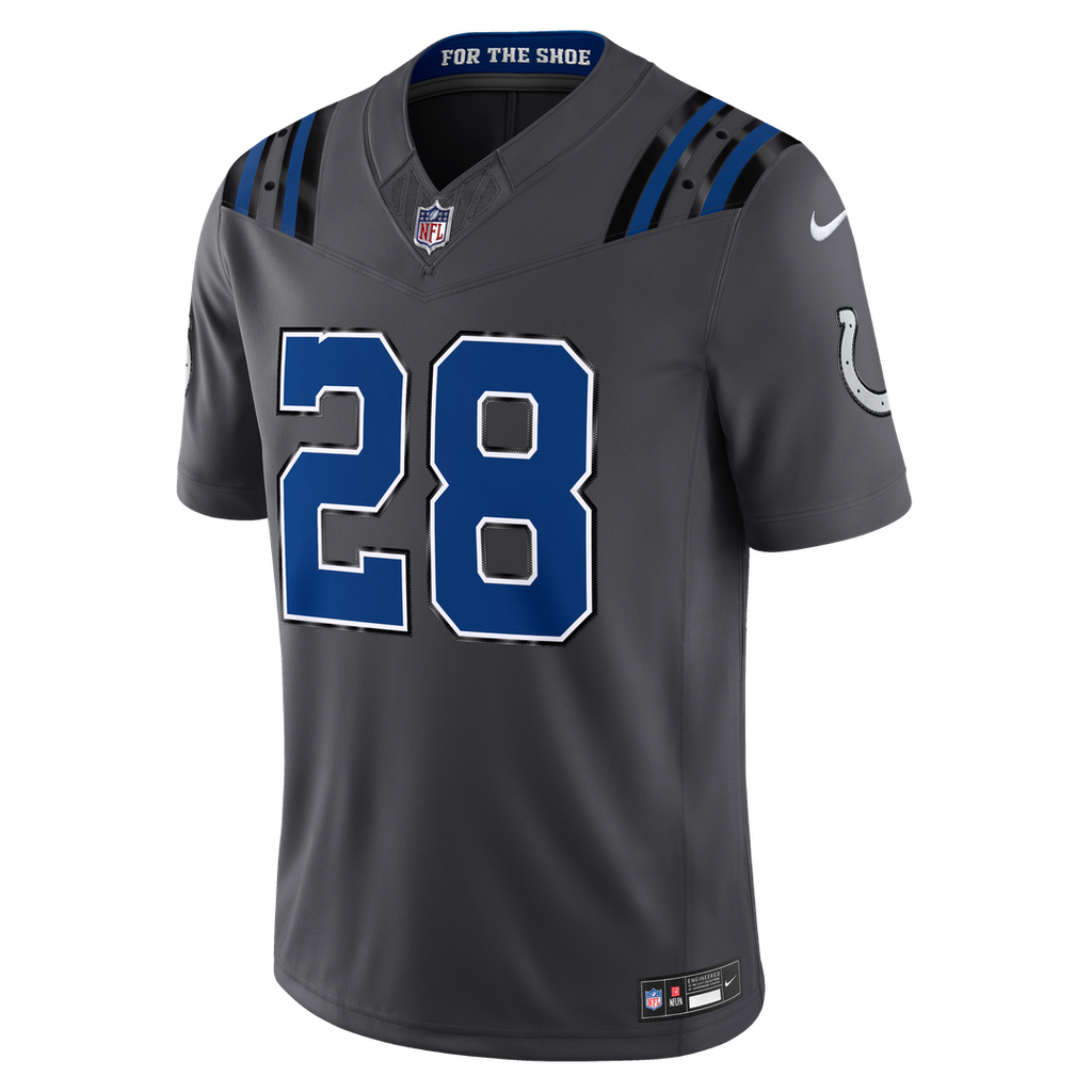 Indianapolis Colts Jonathan Taylor Anthracite 2026 Rivalries Collection Stitched Limited Jersey