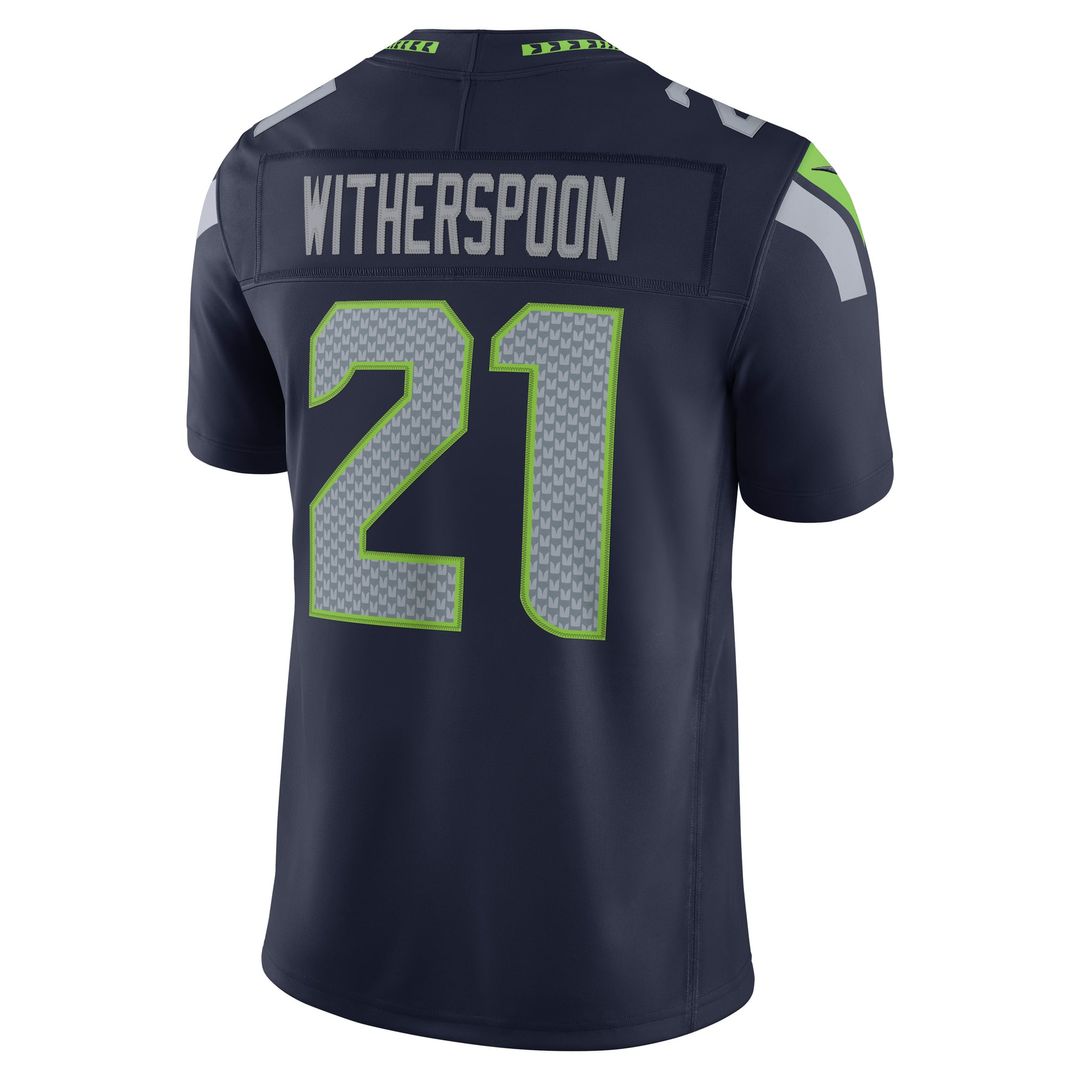 Seattle Seahawks Devon Witherspoon College Navy Team Vapor F.U.S.E. Stitched Limited Jersey