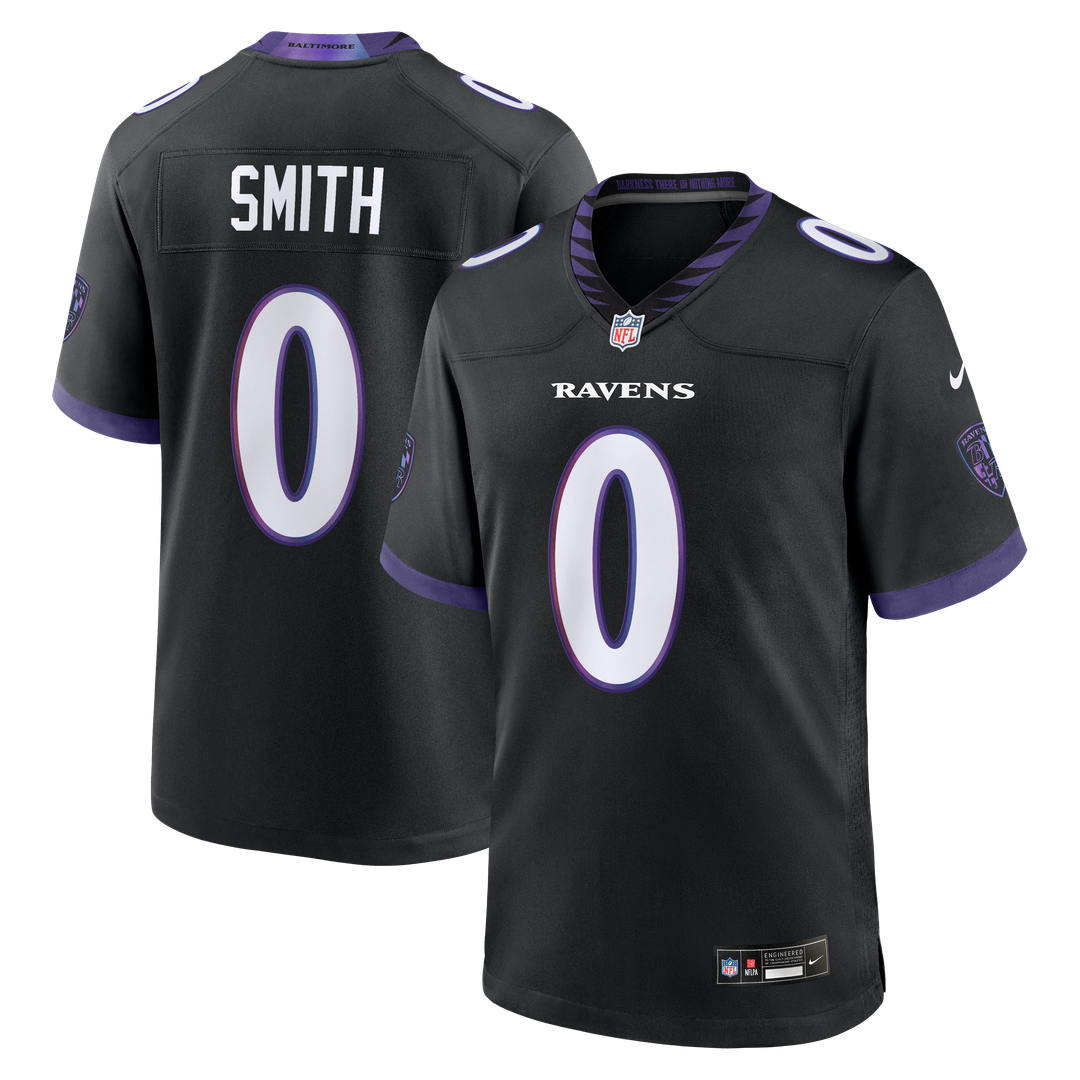 Baltimore Ravens Roquan Smith Black Alternate Game Jersey