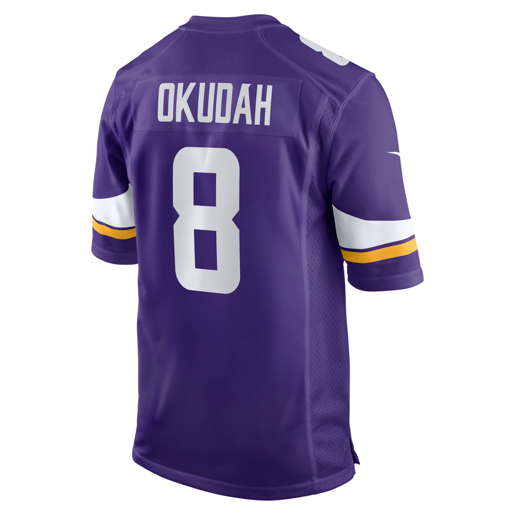 Minnesota Vikings Jeff Okudah Purple Team Game Jersey