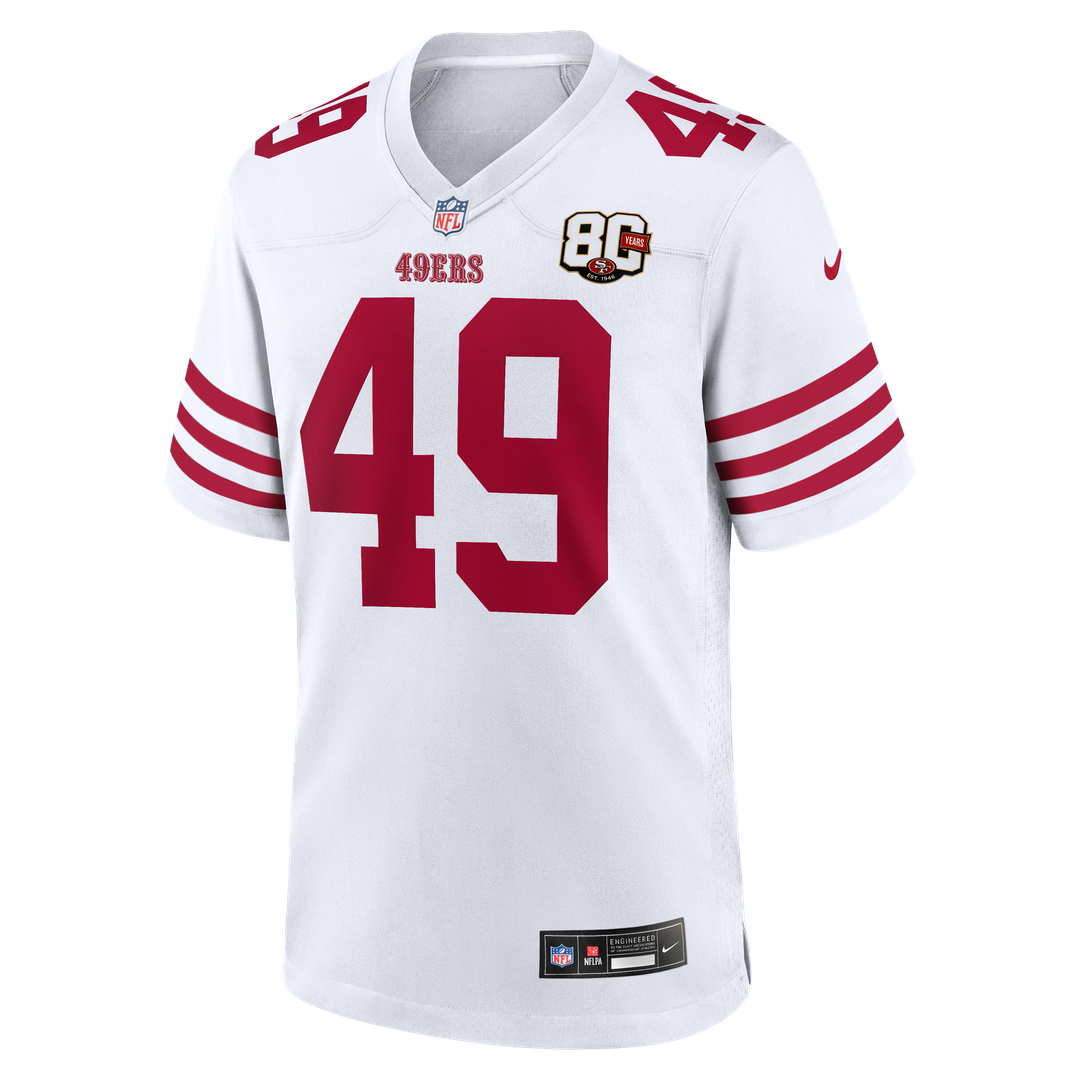San Francisco 49ers The Faithful Scarlet 80th Anniversary Game Jersey