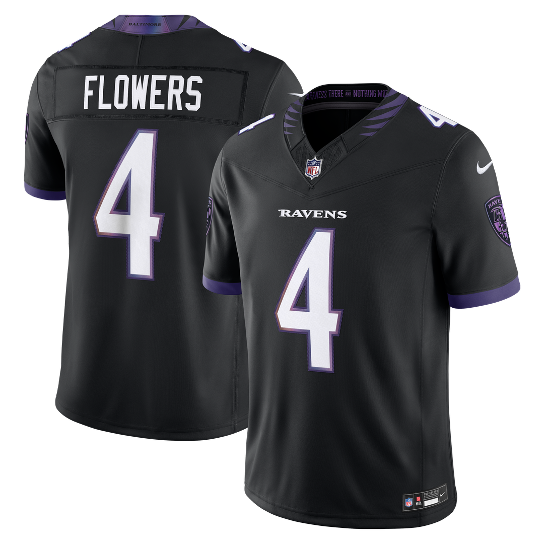 Baltimore Ravens Zay Flowers Purple Team Vapor F.U.S.E. Stitched Limited Jersey