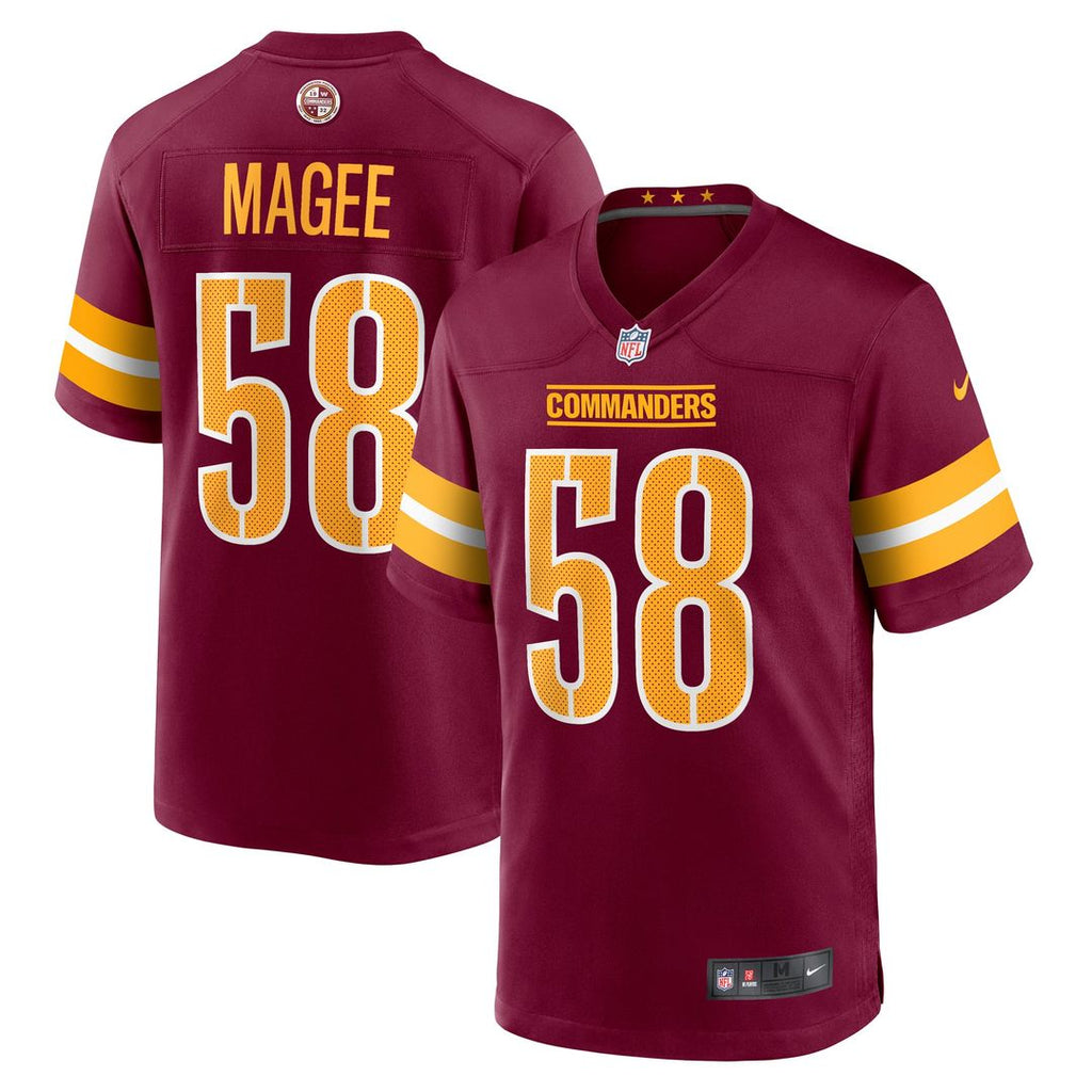 Washington Commanders Jordan Magee Burgundy Game Jersey