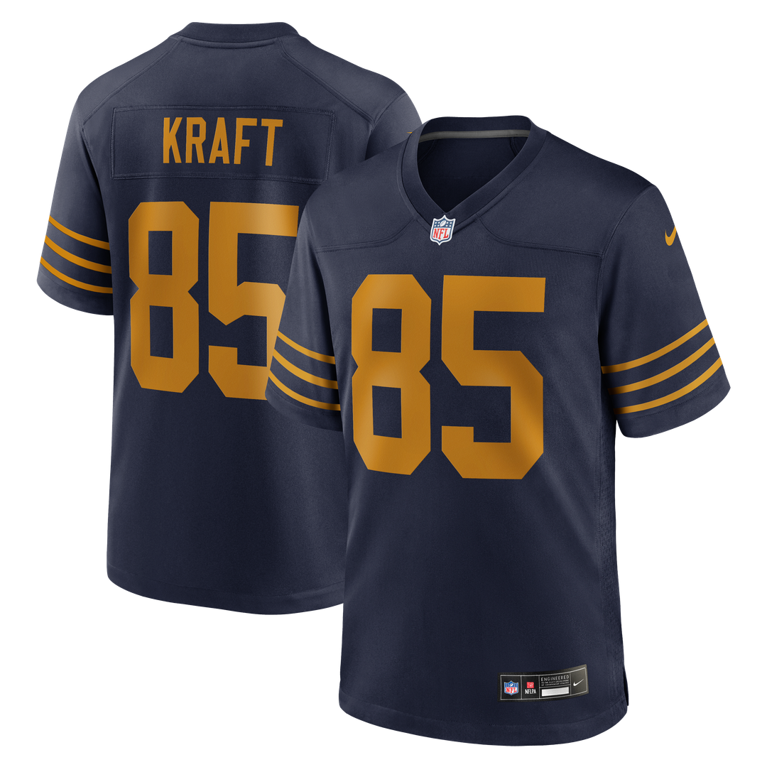 Green Bay Packers Tucker Kraft Navy Alternate Game Jersey