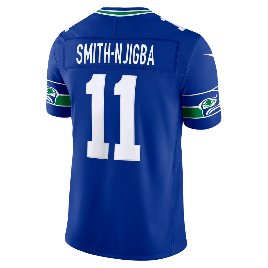 Seattle Seahawks Jaxon Smith-Njigba College Navy Team Vapor F.U.S.E. Stitched Limited Jersey