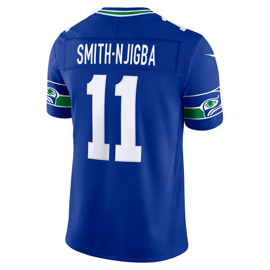 Seattle Seahawks Jaxon Smith-Njigba College Navy Team Vapor F.U.S.E. Stitched Limited Jersey