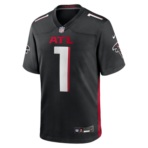 Atlanta Falcons Number 1 Groom Black Game Jersey