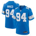 Detroit Lions Mekhi Wingo Blue Team Game Jersey